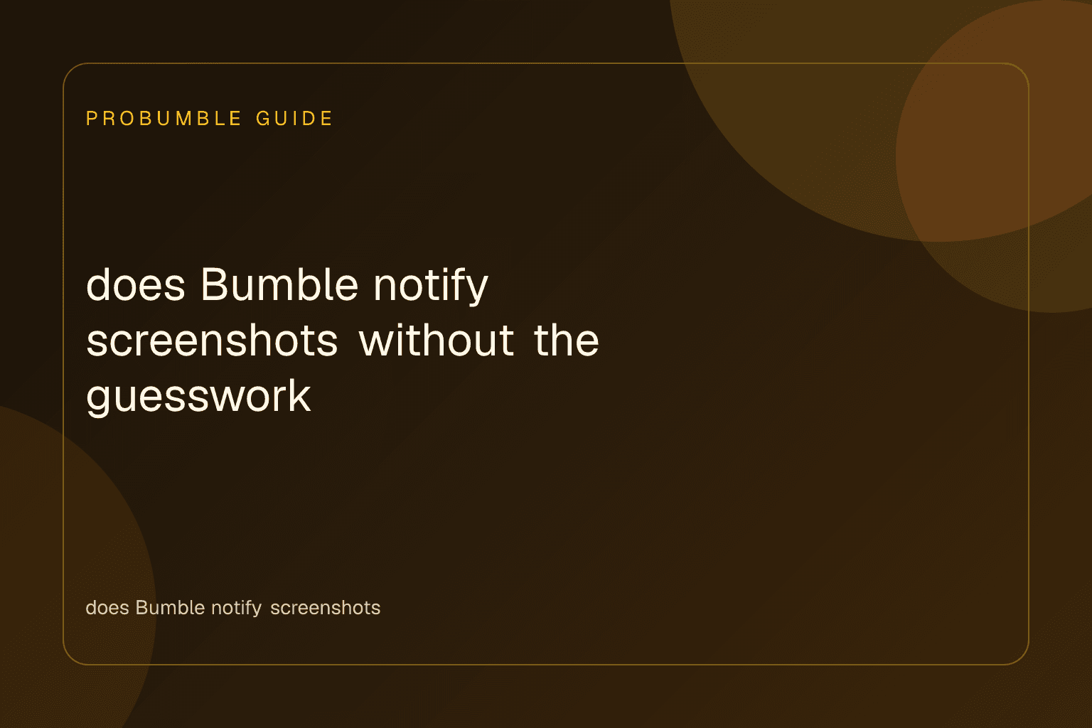 A person reviewing chat settings to check does Bumble notify screenshots on a mobile phone