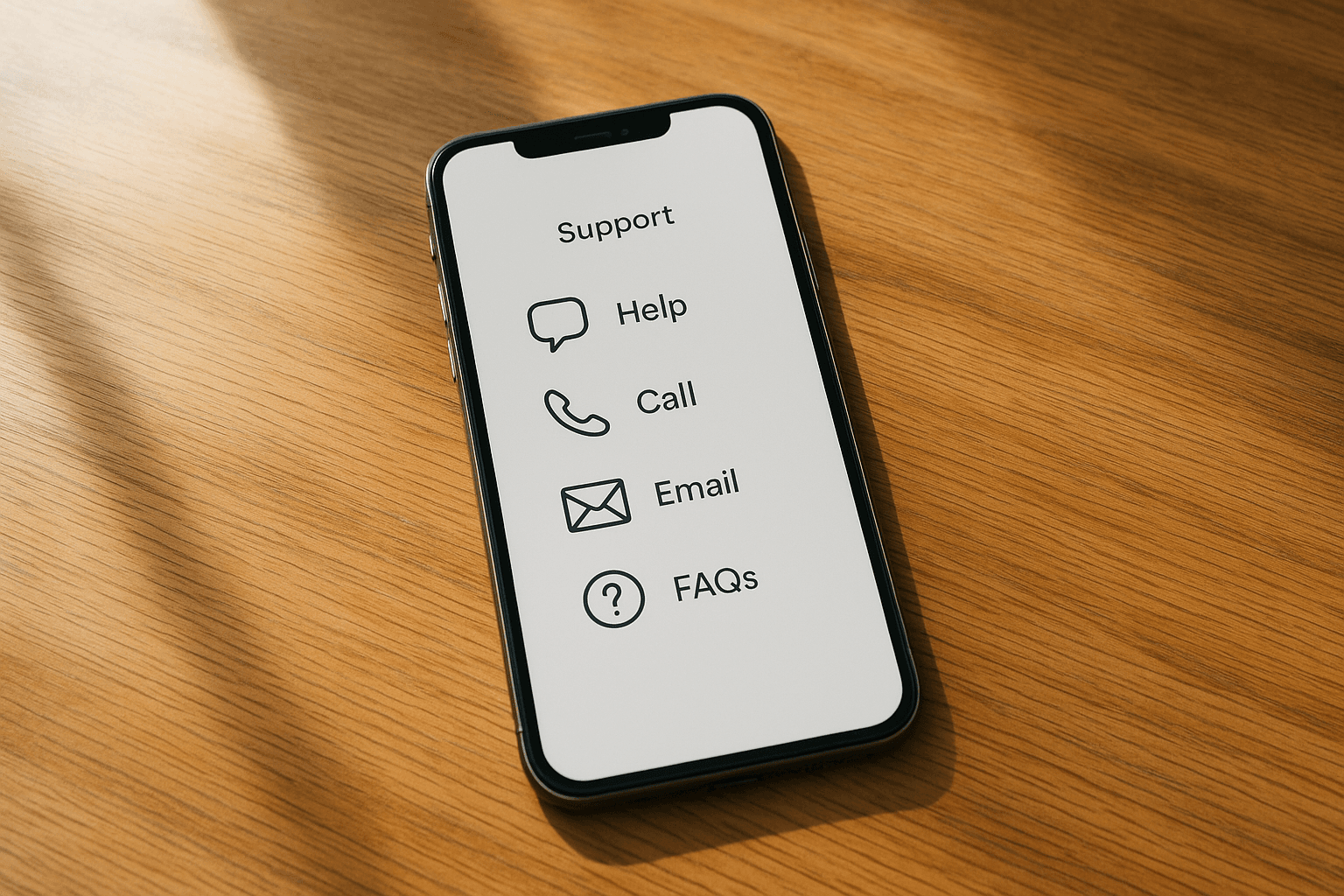 A person reviewing instructions on how to contact Bumble support on a modern smartphone screen.