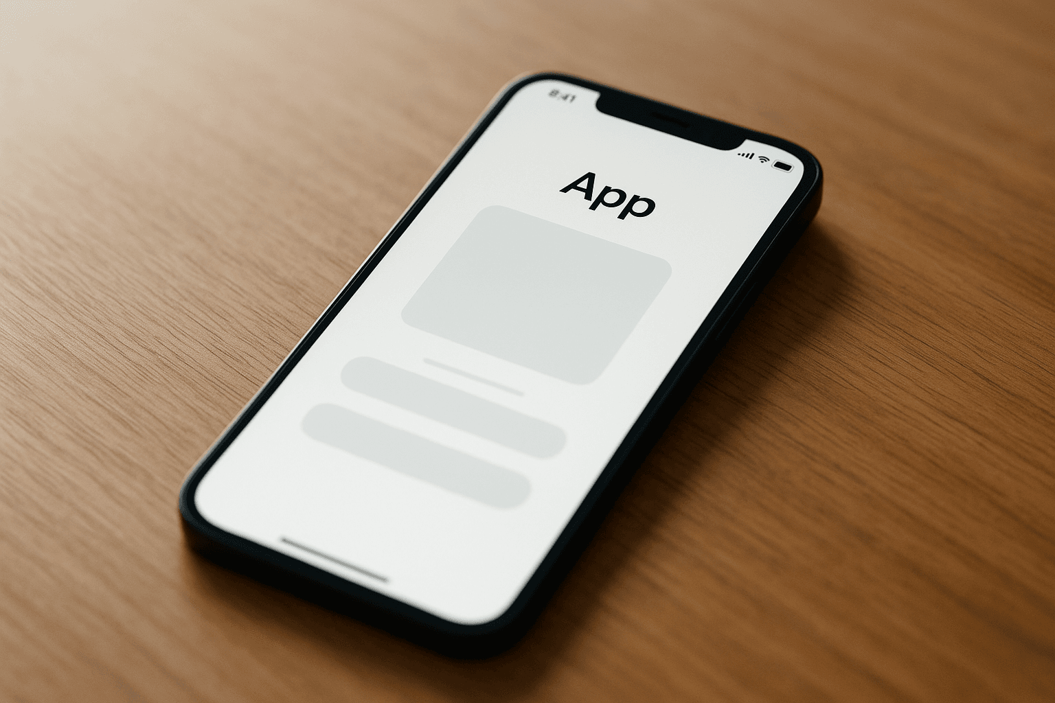A smartphone resting on a desk while displaying how to reset Bumble account data.