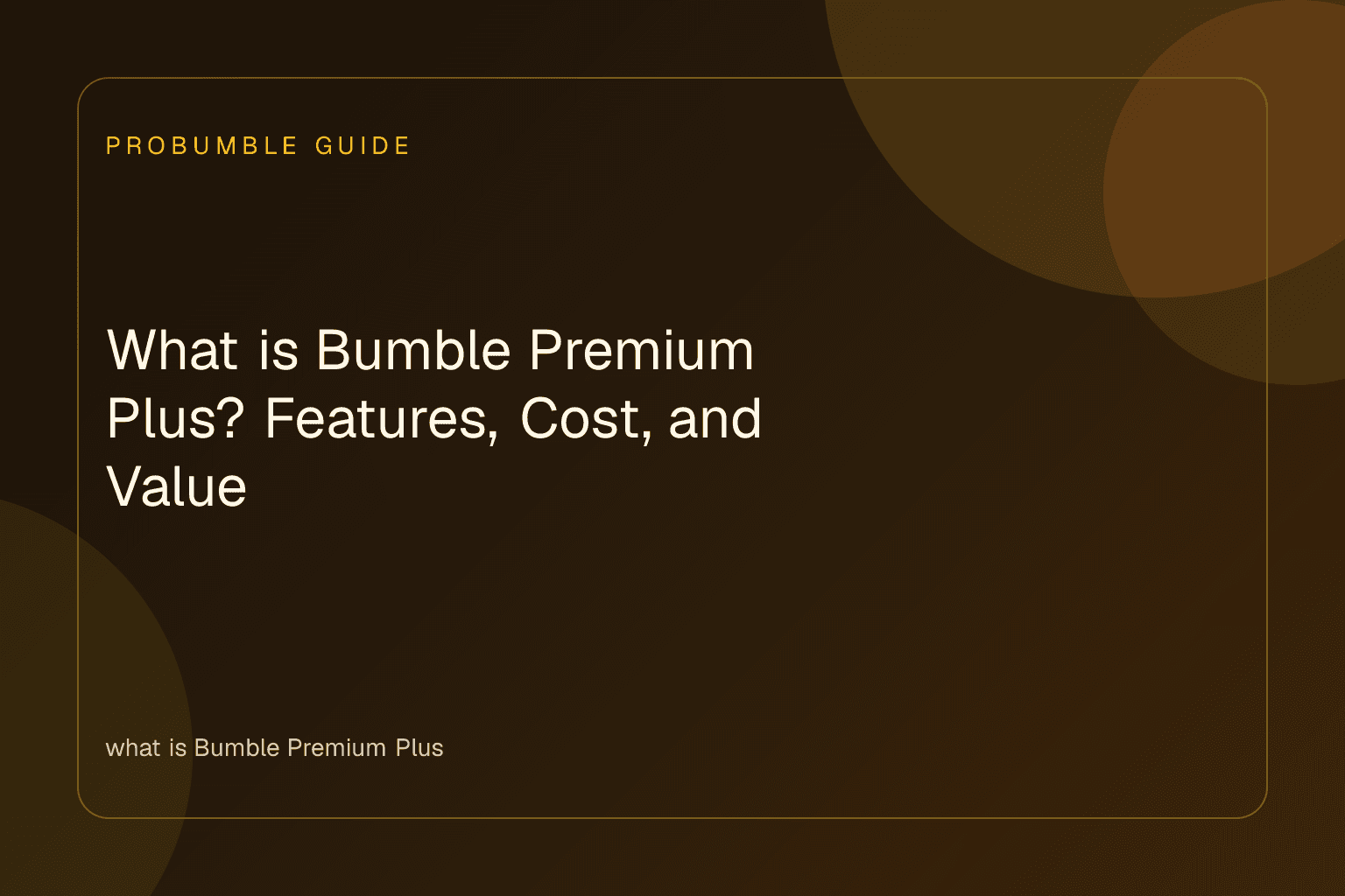 Smartphone screen displaying membership tiers explaining what is Bumble Premium Plus
