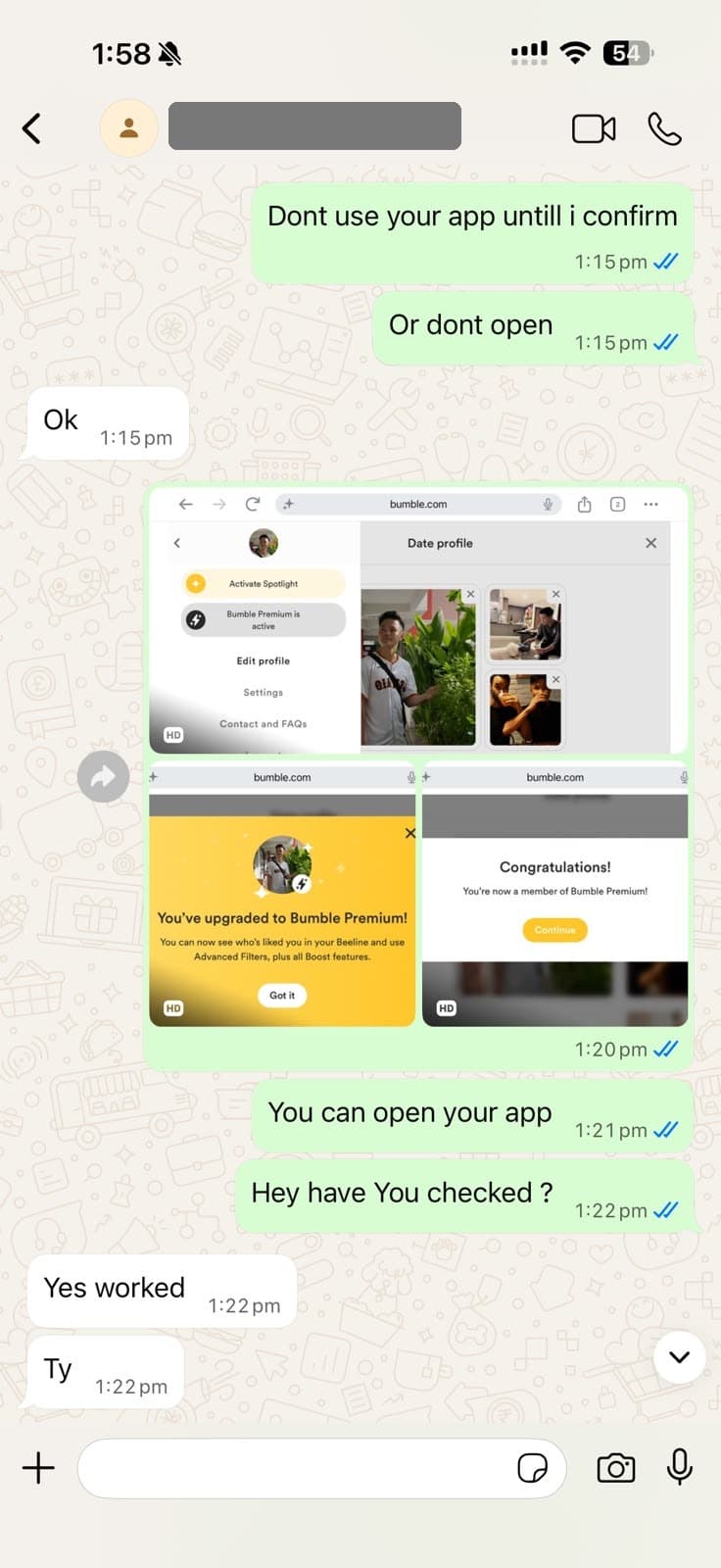 Customer review screenshot 4 — verified ProBumble order