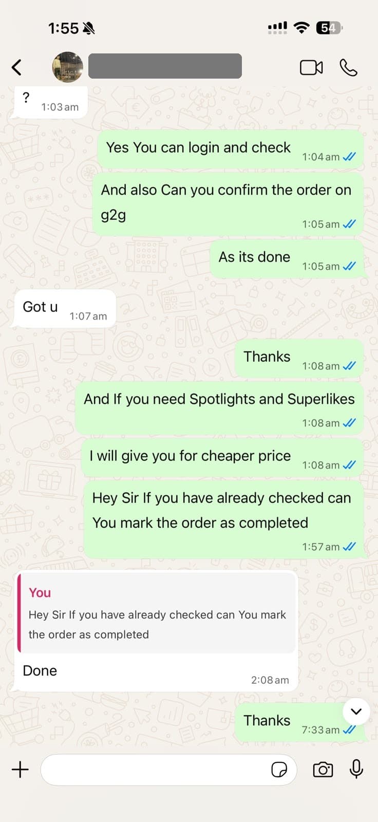Customer review screenshot 7 — verified ProBumble order