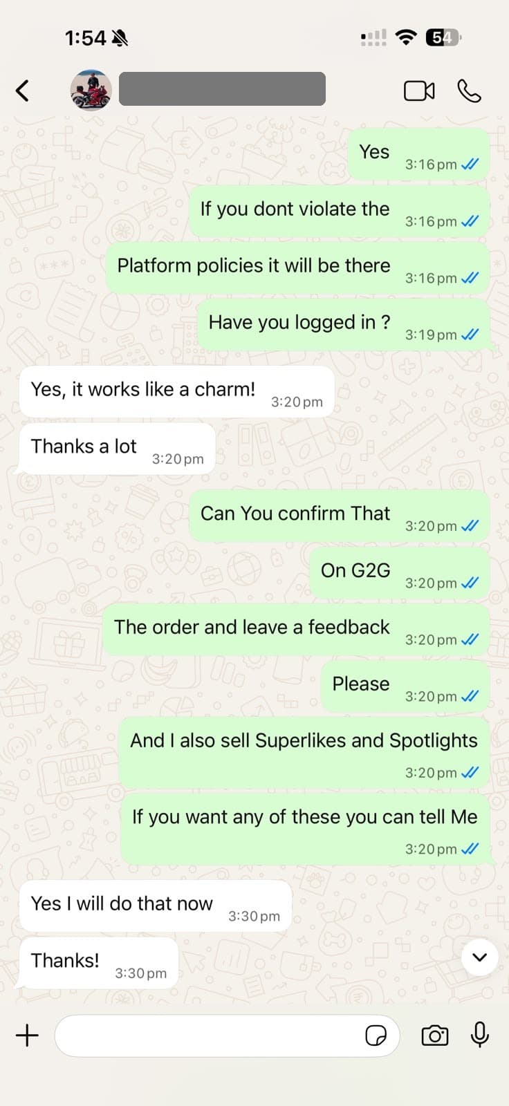 Customer review screenshot 9 — verified ProBumble order
